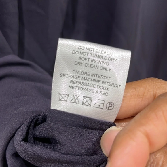 IRO Amanda Dark Purple Draped Crepe Mini Dress Sz 40 US Sz L - Picture 3 of 8